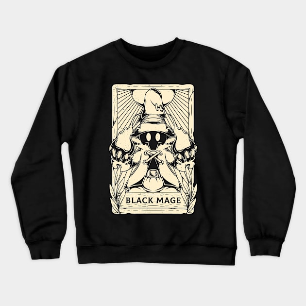 Vivi Black Mage Tarot Card Crewneck Sweatshirt by Alundrart